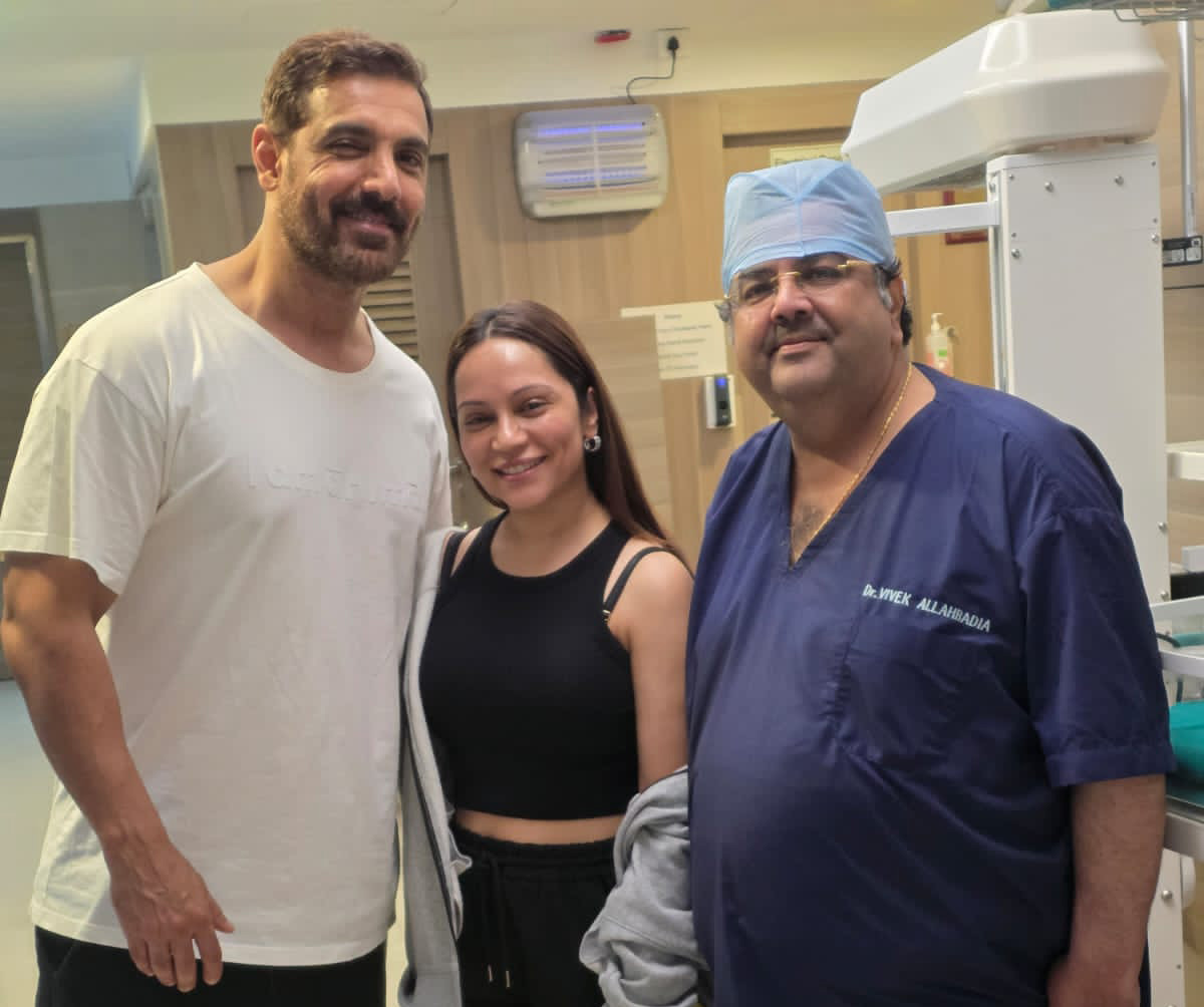 Dr. Vivek Allahbadia with Bollywood actor John Abraham