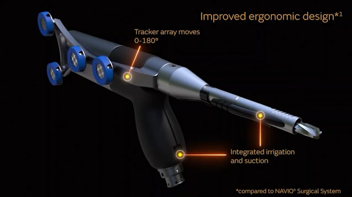 CORI — The System in Detail: handheld robotic burr, Digital Tensioner, and imageless knee mapping
